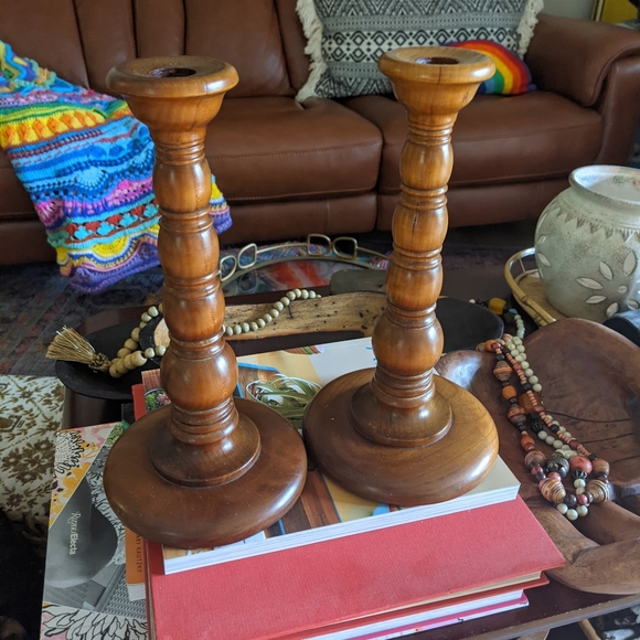 Vintage Accents Vintage Decor Stickley Wooden Candlestick Holders